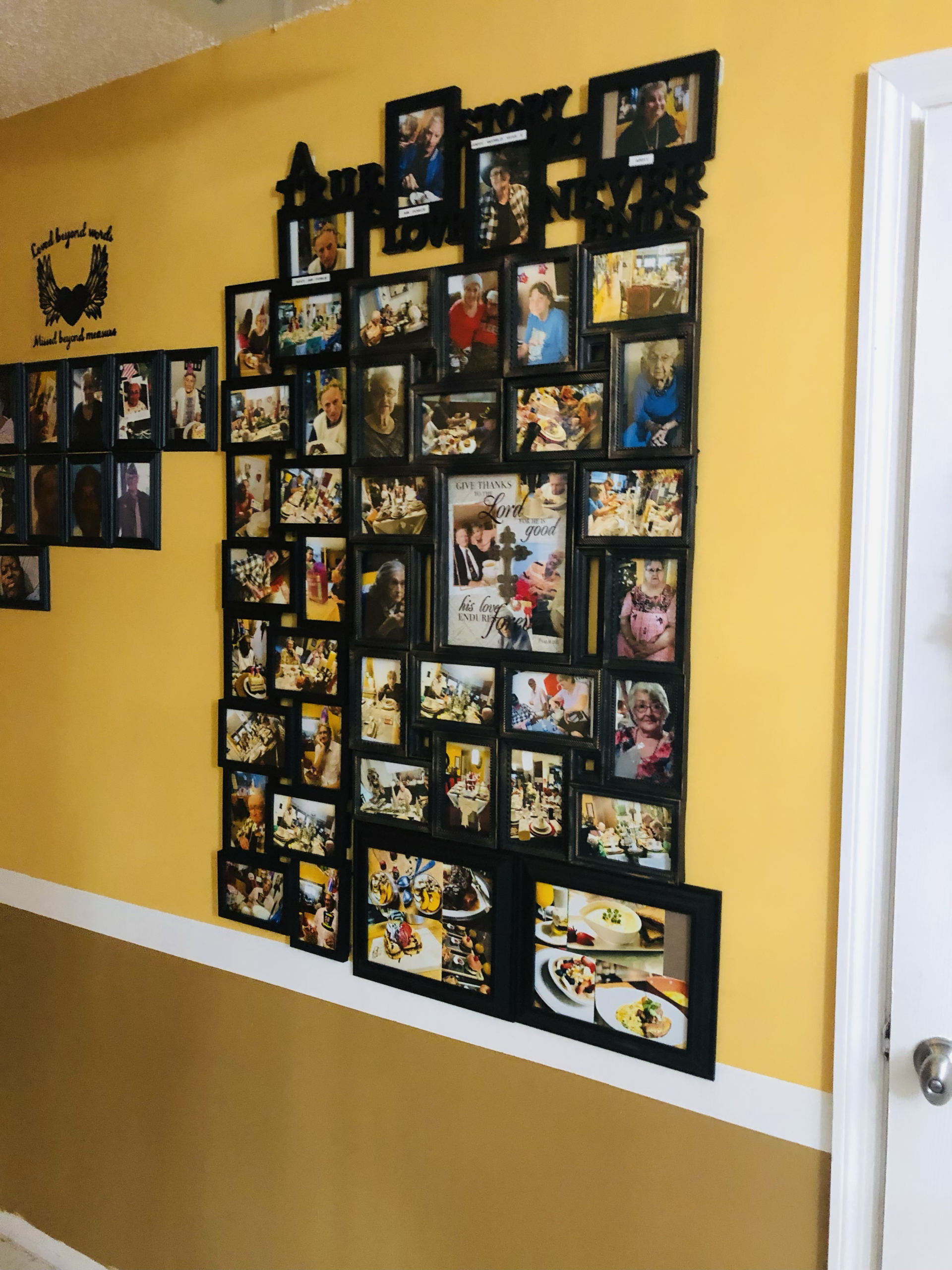 Resident memory photo wall inside the home